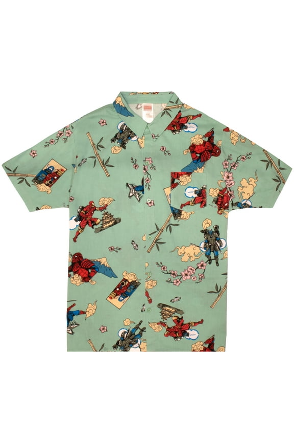 Avengers Men's Patterned Dress Shirt, Sizes XS-3XL