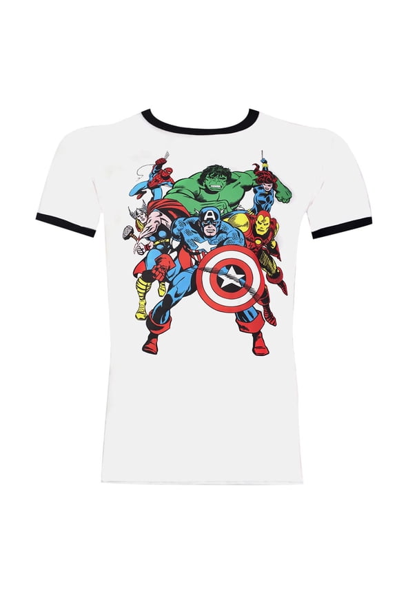 Marvel Avengers Men's The Avengers Ringer Slim-Fit T-Shirt M