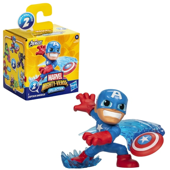 Marvel Avengers Mighty-Verse Collection Series 2, Captain America Action Figure for Kids 4+
