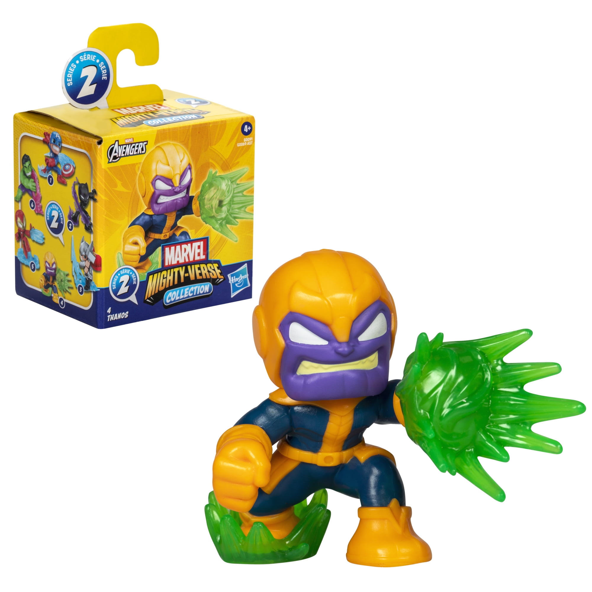Marvel Avengers Mighty-Verse Collection Series 2, Thanos Action Figure for Kids 4+