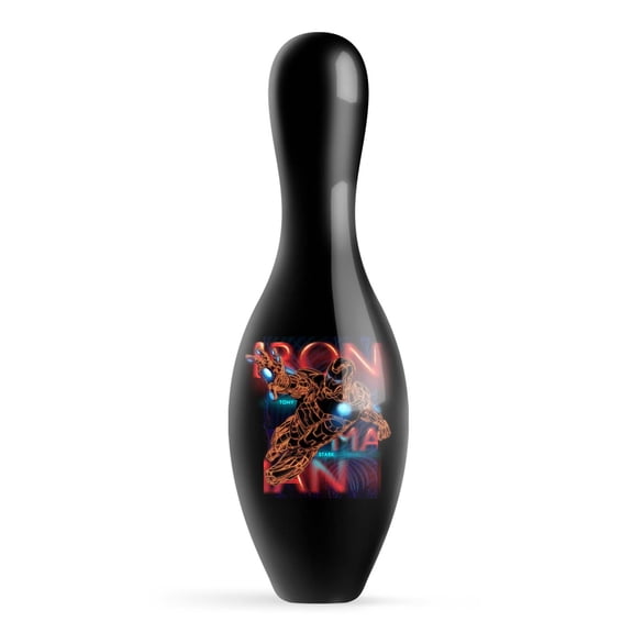 Marvel Avengers Neon Iron Man Official Size and Weight Bowling Pin