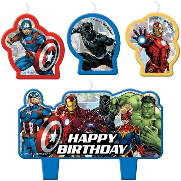 Marvel Avengers Powers Unite Superhero Birthday Candles Kit - 4 pcs