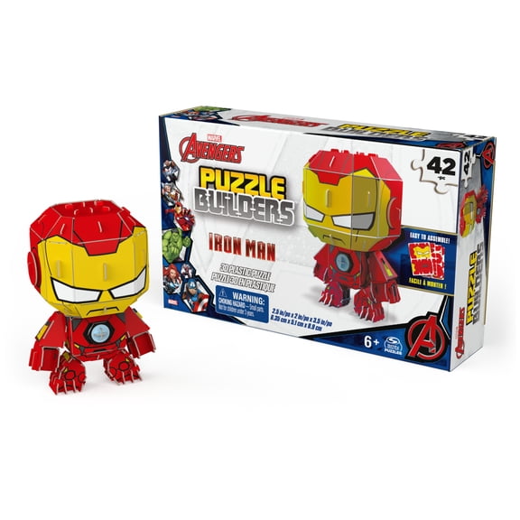 Marvel Avengers, Puzzle Builders Iron Man 42-Piece, for Ages 6 and up