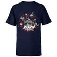 thumbnail image 1 of Marvel Avengers Red and Gray Stylized Cute New Year 2024 - Short Sleeve T-Shirt for Kids - Customized-Navy, 1 of 5