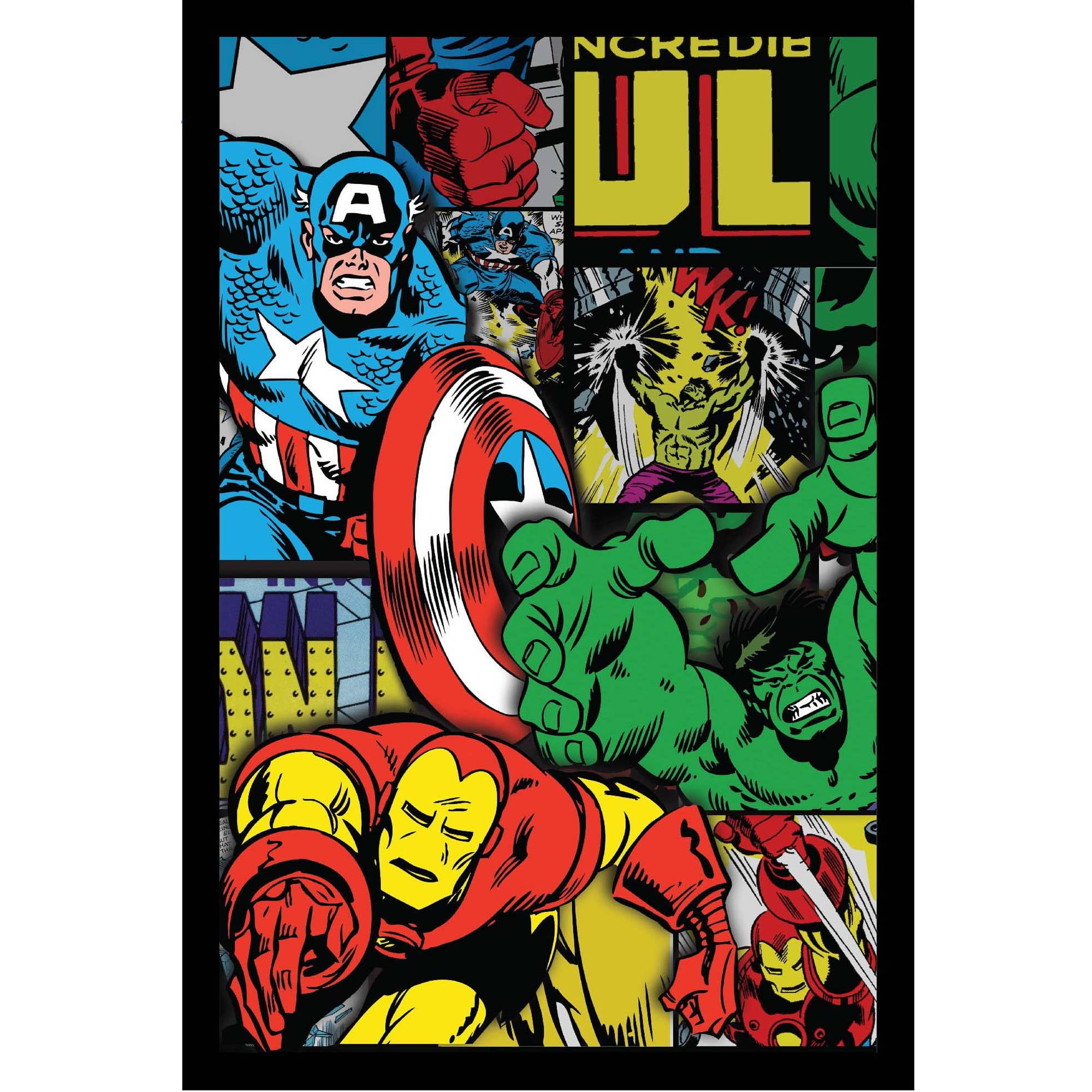 Marvel Avengers Retro B Framed 3D Wall Art