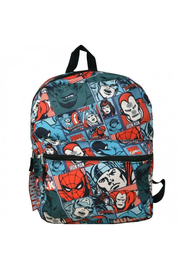 Marvel Avengers Retro Comic Strips All Over Print 16" Backpack