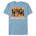 thumbnail image 1 of Marvel Avengers Retro Vintage Seventies Comic Happy New Year - Short Sleeve Blended T-Shirt for Adults - Customized-Ocean Blue, 1 of 5