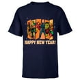 thumbnail image 1 of Marvel Avengers Retro Vintage Seventies Comic Happy New Year - Short Sleeve T-Shirt for Kids - Customized-Navy, 1 of 5
