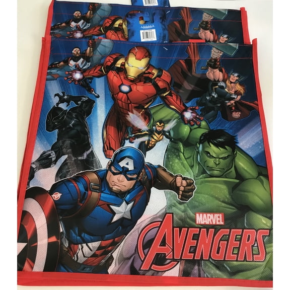 Marvel Avengers Reusable Tote Bags Twin Pack 12X6X12 inch