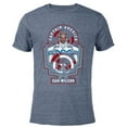 thumbnail image 1 of Marvel Avengers Sam Wilson Captain America Badge - Short Sleeve Blended T-Shirt for Adults - Customized-Navy Heather, 1 of 5