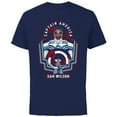 thumbnail image 1 of Marvel Avengers Sam Wilson Captain America Badge - Short Sleeve Cotton T-Shirt for Adults - Customized-Navy, 1 of 5