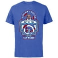 thumbnail image 1 of Marvel Avengers Sam Wilson Captain America Badge - Short Sleeve Cotton T-Shirt for Adults - Customized-Royal Heather, 1 of 5