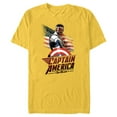 thumbnail image 1 of Marvel Avengers Sam Wilson Captain America Flag - Short Sleeve Blended T-Shirt for Adults - Customized-Yellow, 1 of 5