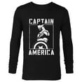 thumbnail image 1 of Marvel Avengers Sam Wilson Captain America Handbill - Long Sleeve T-Shirt for Men - Customized-Black, 1 of 5