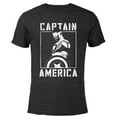 thumbnail image 1 of Marvel Avengers Sam Wilson Captain America Handbill - Short Sleeve Blended T-Shirt for Adults - Customized-Black, 1 of 5