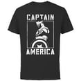 thumbnail image 1 of Marvel Avengers Sam Wilson Captain America Handbill - Short Sleeve Cotton T-Shirt for Adults - Customized-Black, 1 of 5