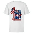thumbnail image 1 of Marvel Avengers Sam Wilson Captain America Hero - Short Sleeve T-Shirt for Kids - Customized-White, 1 of 5