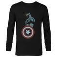 thumbnail image 1 of Marvel Avengers Sam Wilson Captain America Portrait - Long Sleeve T-Shirt for Men - Customized-Black, 1 of 5