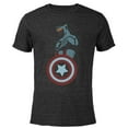 thumbnail image 1 of Marvel Avengers Sam Wilson Captain America Portrait - Short Sleeve Blended T-Shirt for Adults - Customized-Black, 1 of 5