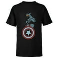 thumbnail image 1 of Marvel Avengers Sam Wilson Captain America Portrait - Short Sleeve T-Shirt for Kids - Customized-Black, 1 of 5