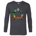 thumbnail image 1 of Marvel Avengers Santa’s Super Helpers Faces Retro Holiday - Long Sleeve T-Shirt for Men - Customized-Charcoal Heather, 1 of 5
