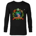 thumbnail image 1 of Marvel Avengers Santa’s Super Helpers Wreath Retro Holiday - Long Sleeve T-Shirt for Men - Customized-Black, 1 of 5