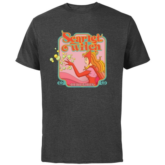 Marvel Avengers Scarlet Witch Wanda Hero Vibes Comic Retro - Short Sleeve Cotton T-Shirt for Adults - Customized-Charcoal
