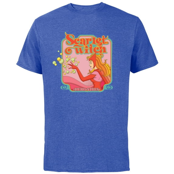 Marvel Avengers Scarlet Witch Wanda Hero Vibes Comic Retro - Short Sleeve Cotton T-Shirt for Adults - Customized-Royal Heather