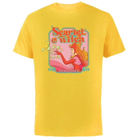 Marvel Avengers Scarlet Witch Wanda Hero Vibes Comic Retro - Short Sleeve Cotton T-Shirt for Adults - Customized-Yellow