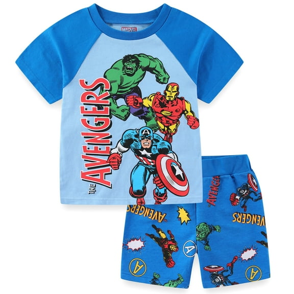 Marvel Avengers Short Sleeve T-Shirt and French Terry Shorts Set (Boys), 2 Piece Set, Sizes 2T-7