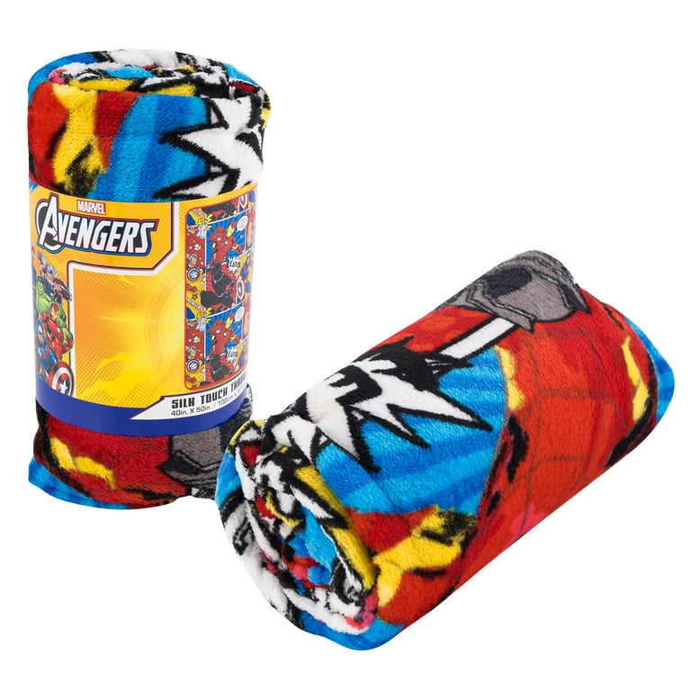 Marvel, Avengers Soft Silky Fleece Throw, 40x50, Multicolor