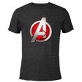 thumbnail image 1 of Marvel Avengers Silver and Red Logo - Short Sleeve Blended T-Shirt for Adults - Customized-Black, 1 of 5
