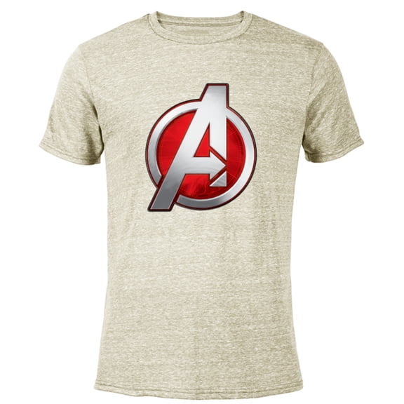 Marvel Avengers Silver and Red Logo - Short Sleeve Blended T-Shirt for Adults - Customized-Yellow