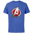 thumbnail image 1 of Marvel Avengers Silver and Red Logo - Short Sleeve Cotton T-Shirt for Adults - Customized-Royal Heather, 1 of 5