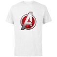 thumbnail image 1 of Marvel Avengers Silver and Red Logo - Short Sleeve Cotton T-Shirt for Adults - Customized-White, 1 of 5