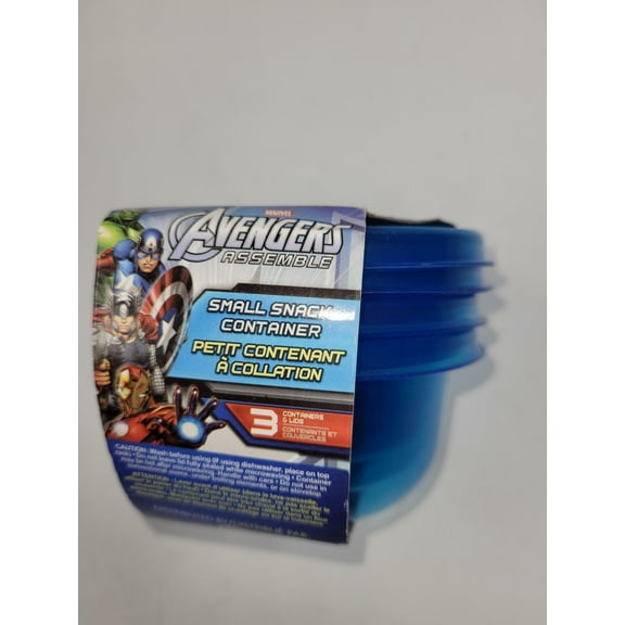 Marvel Avengers Small Snack  3 Containers and Lids