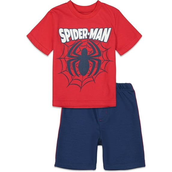 Marvel Spider-Man Big Boys T-Shirt Mesh Shorts Spiderman: Red / Blue 8