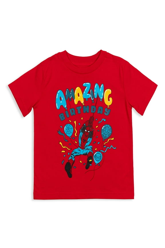 Avengers Spider-Man Birthday Toddler Boys T-Shirt Toddler to Big Kid