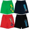 thumbnail image 1 of Marvel Avengers Spider-Man Captain America Black Panther Big Boys French Terry 4 Pack Shorts Toddler to Big Kid, 1 of 5