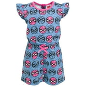 Marvel Avengers Spider Man French Terry Romper (Toddler & Little Girl's)