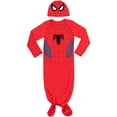 thumbnail image 1 of Marvel Avengers Spider-Man Infant Baby Boys Cosplay Long Sleeve Swaddle Sleeper Gown & Hat 6-12 Months, 1 of 5
