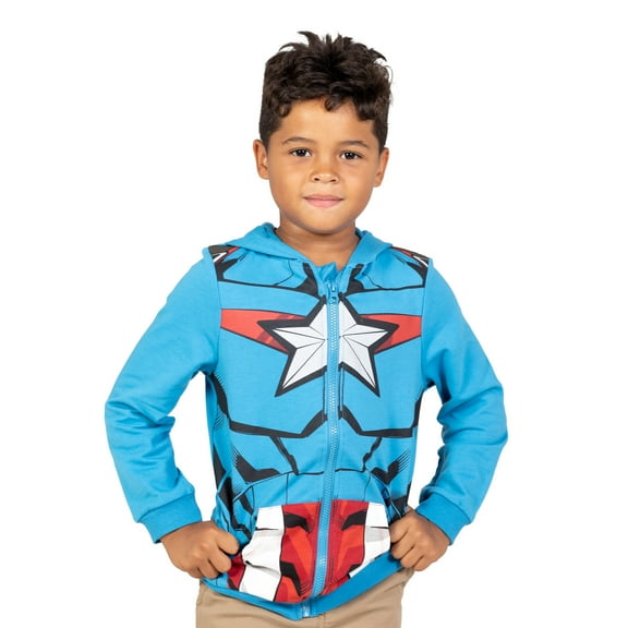 Marvel Avengers Spider-Man Iron Man Captain America Hulk Zip Up Hoodie Toddler to Big Kid