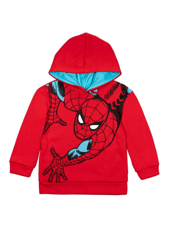Marvel Avengers Spider-Man Little Boys Fleece Pullover Hoodie Toddler to Big Kid