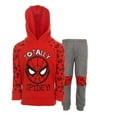 thumbnail image 1 of Marvel Avengers Spider-Man Little Boys Fleece Pullover Hoodie and Jogger Pants Outfit Set Toddler to Big Kid, 1 of 5