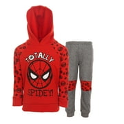Marvel Avengers Spider-Man Little Boys Fleece Pullover Hoodie and Jogger Pants Outfit Set Toddler to Big Kid