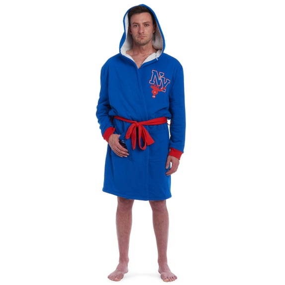 Marvel Avengers Spider-Man Mens French Terry Fur Long Sleeve Pajama Sleep Robe Adult
