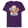 thumbnail image 1 of Marvel Avengers & Spider-Man New Year 2024 Super Hero Style - Short Sleeve Blended T-Shirt for Adults - Customized-Purple, 1 of 5