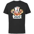 thumbnail image 1 of Marvel Avengers & Spider-Man New Year 2024 Super Hero Style - Short Sleeve Cotton T-Shirt for Adults - Customized-Black, 1 of 5