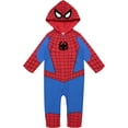 thumbnail image 1 of Marvel Avengers Spider-Man Newborn Baby Boys Zip Up Cosplay Coverall, 1 of 5