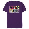 thumbnail image 1 of Marvel Avengers Spider-Man Super Hero Masks and Icons Retro - Short Sleeve Blended T-Shirt for Adults - Customized-Purple, 1 of 5